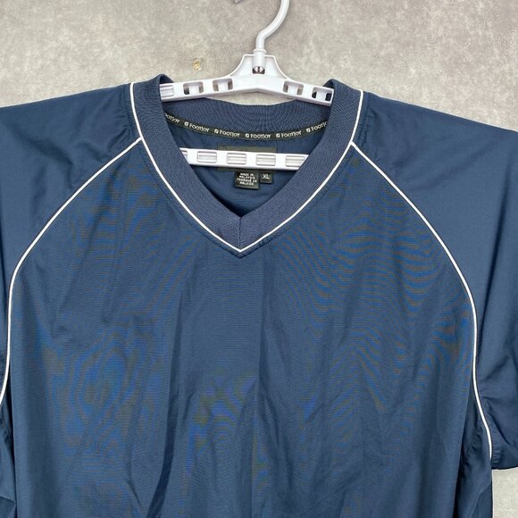 Footjoy FJ Golf Windbreaker Mens XL Blue V-Neck Short Sleeve Performance Sports - Picture 3 of 12
